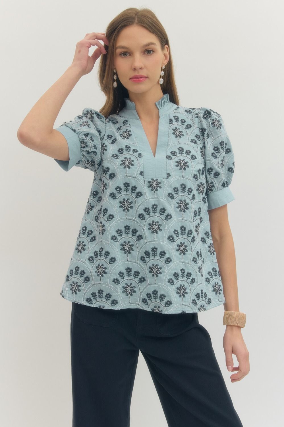 Hazel Sequin Embellished Top
