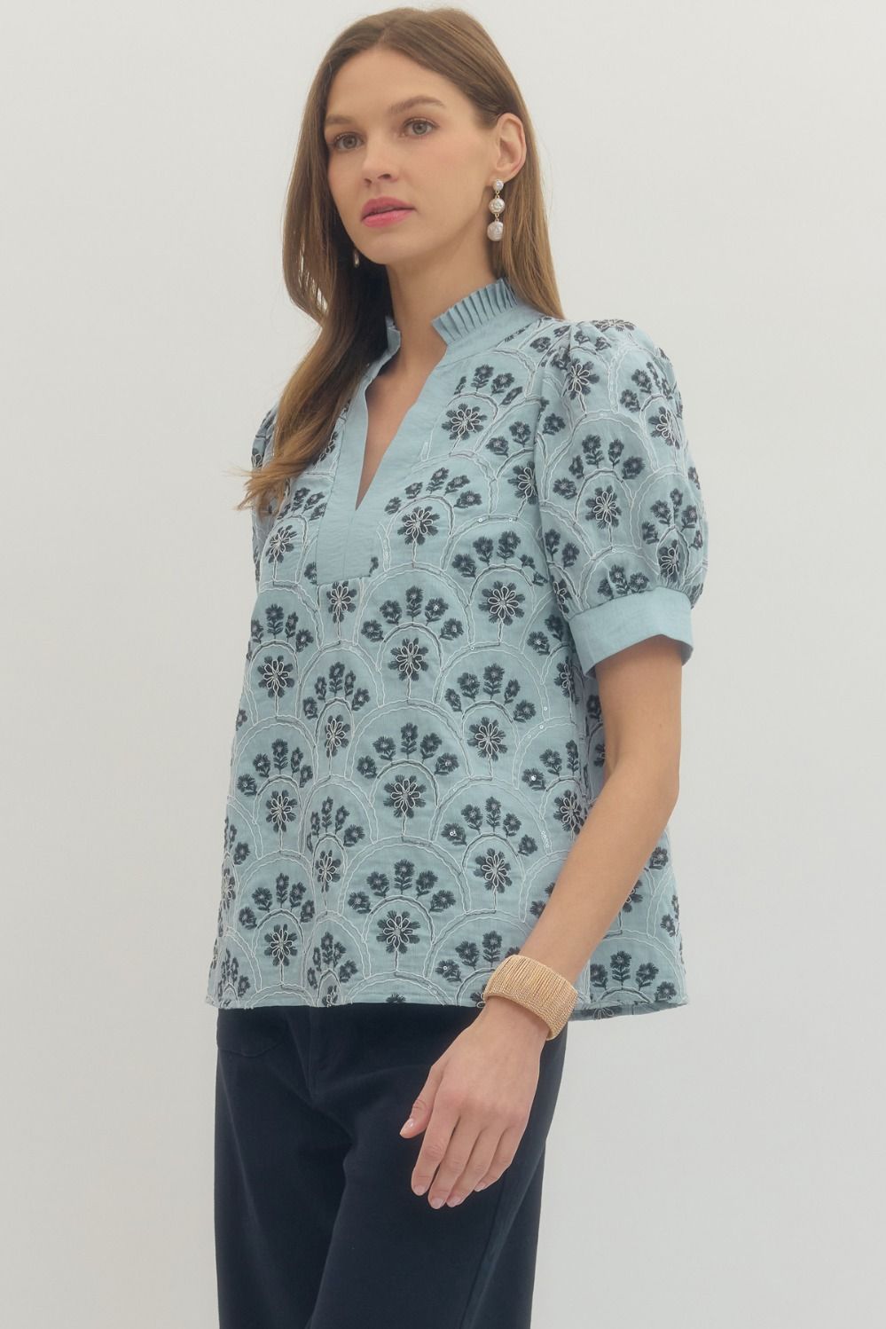 Hazel Sequin Embellished Top