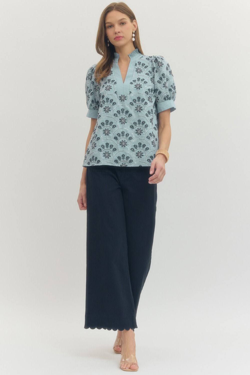 Hazel Sequin Embellished Top