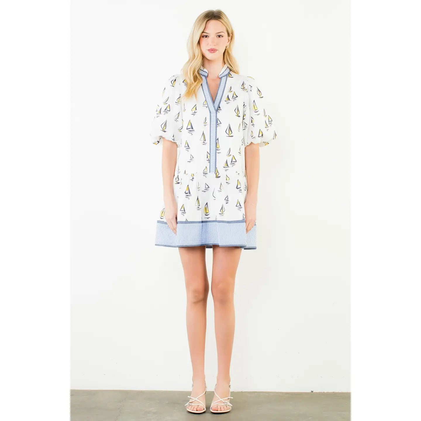 Sailboat Pattern Dress