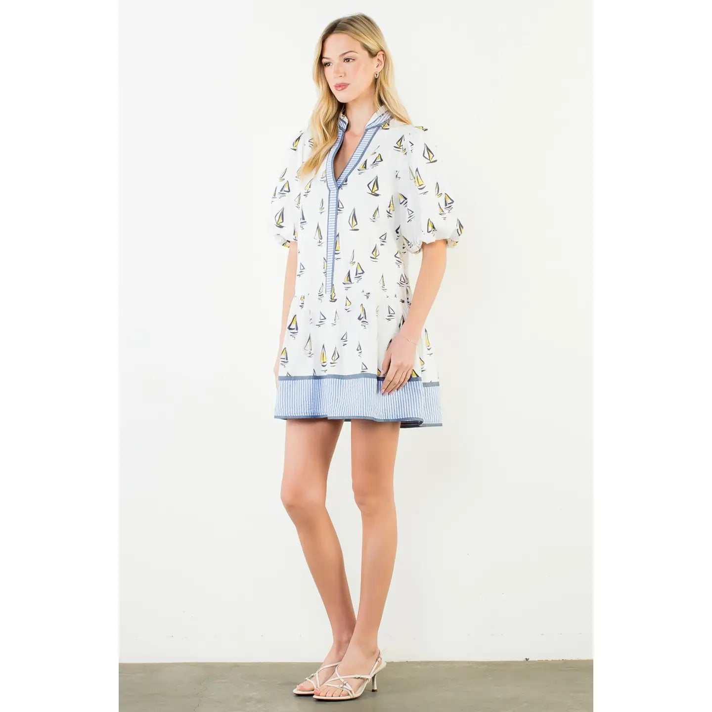 Sailboat Pattern Dress