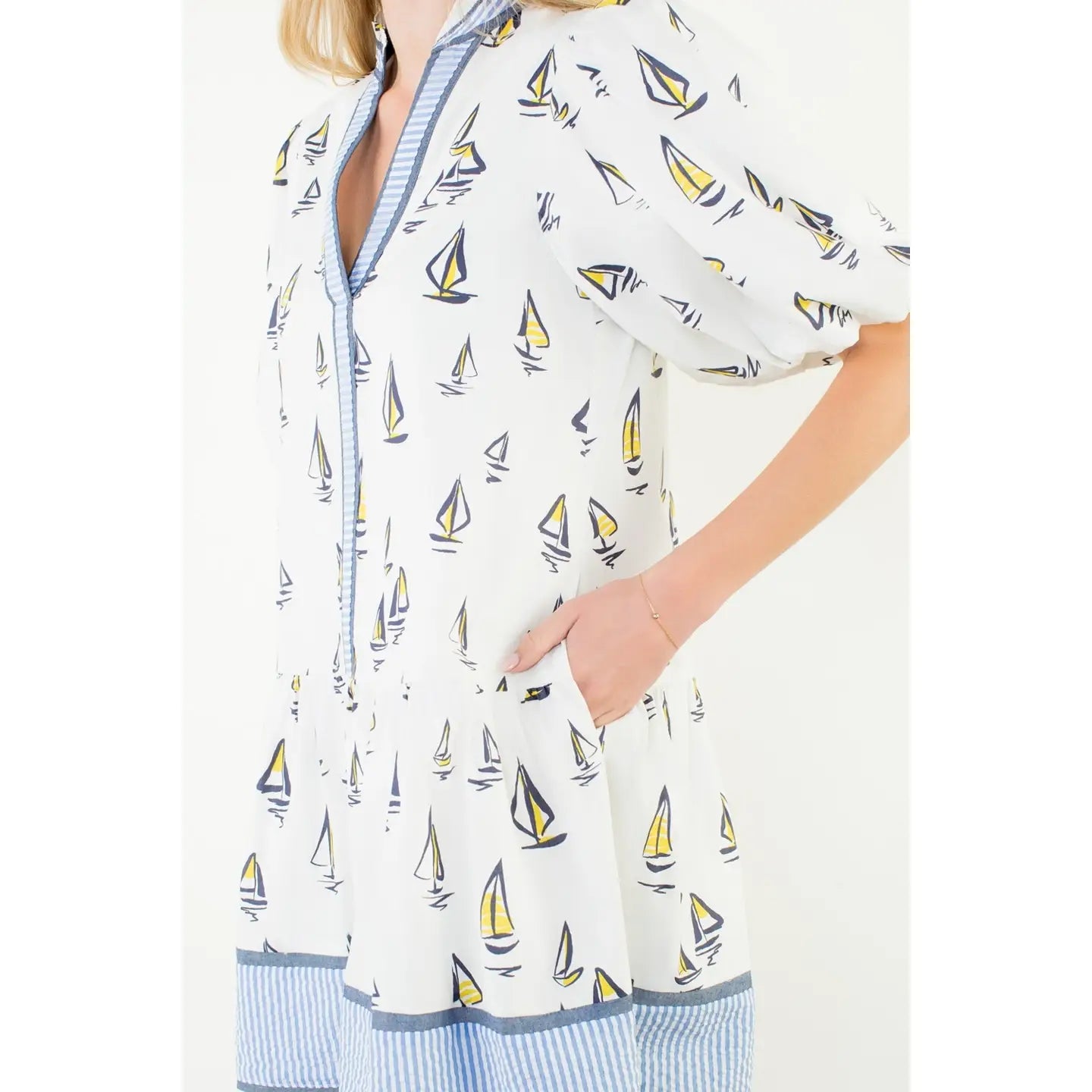 Sailboat Pattern Dress