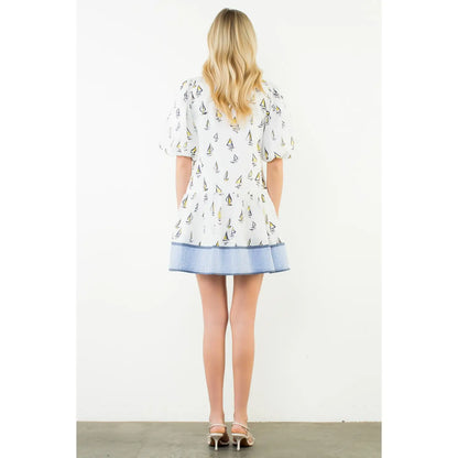 Sailboat Pattern Dress