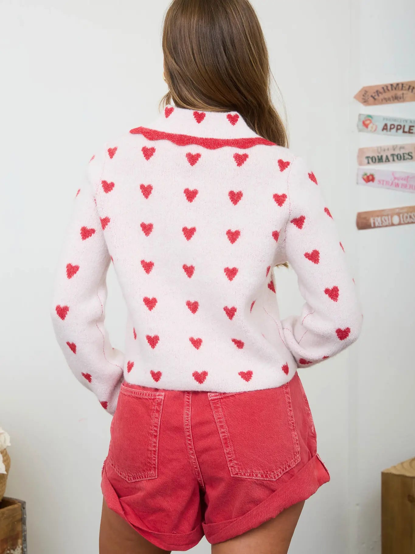 Scalloped Heart Cardigan