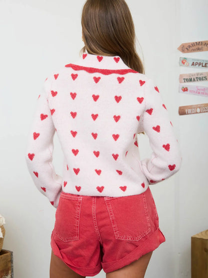 Scalloped Heart Cardigan