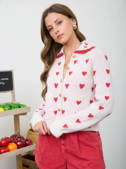 Scalloped Heart Cardigan