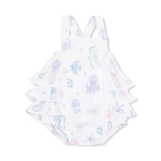Sea Creatures Ruffle Romper