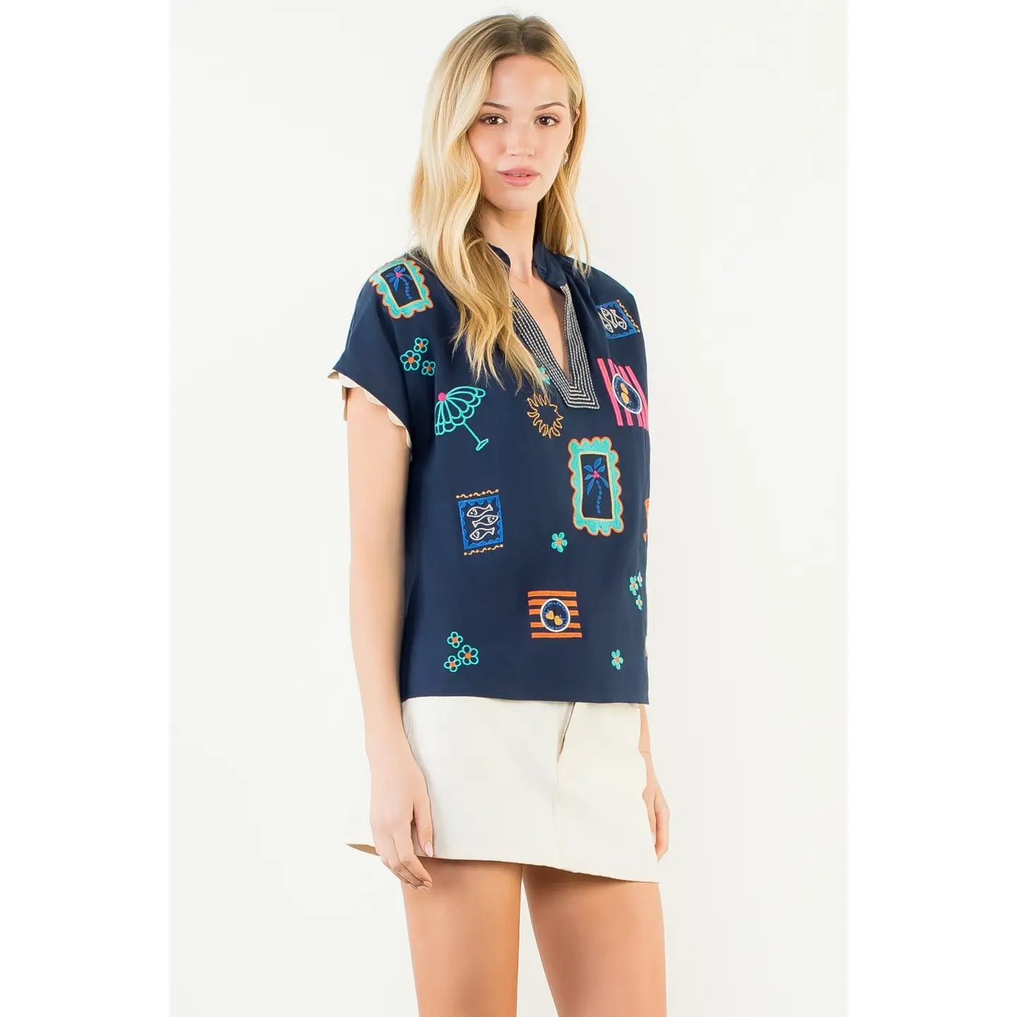 Raya Embroidered Top