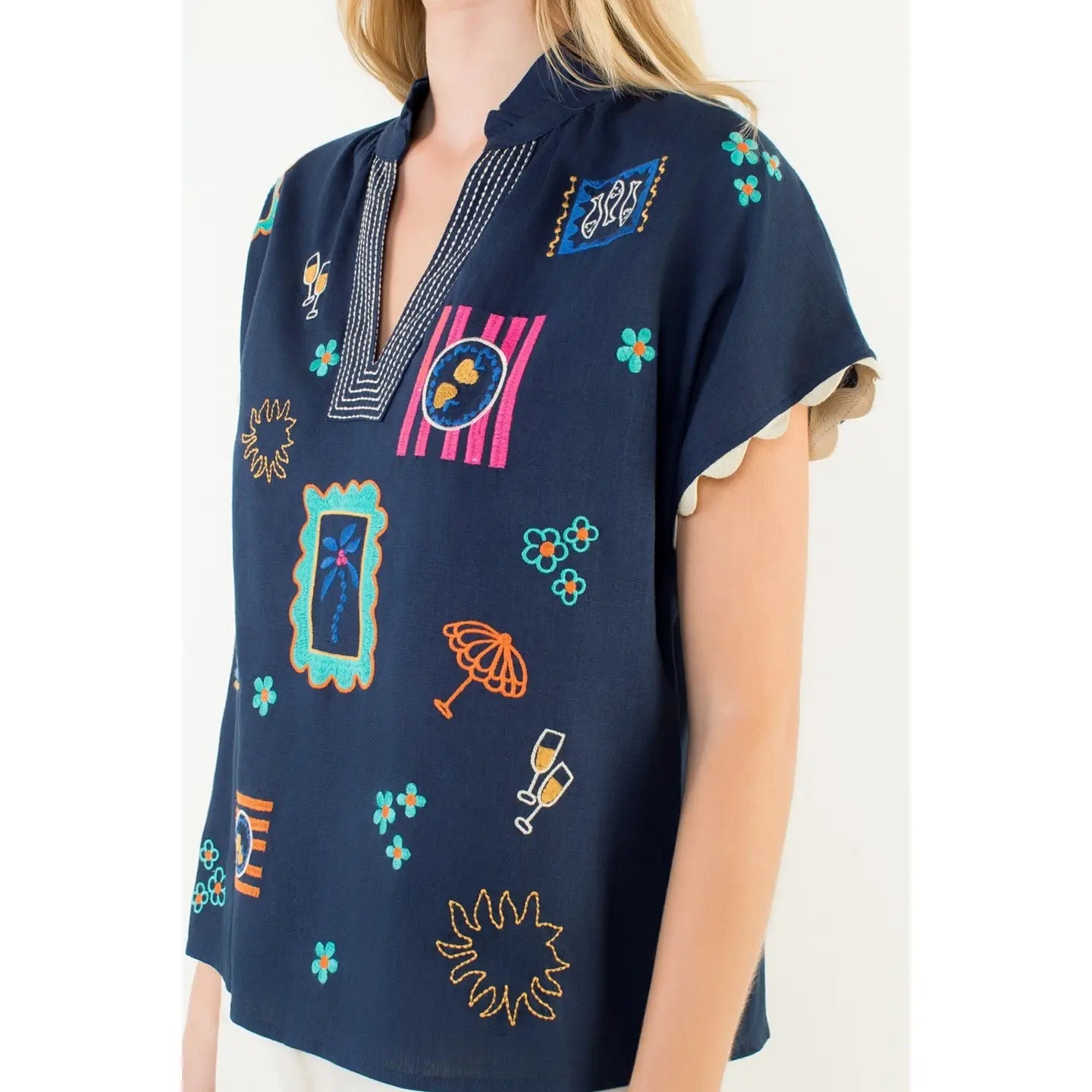 Raya Embroidered Top