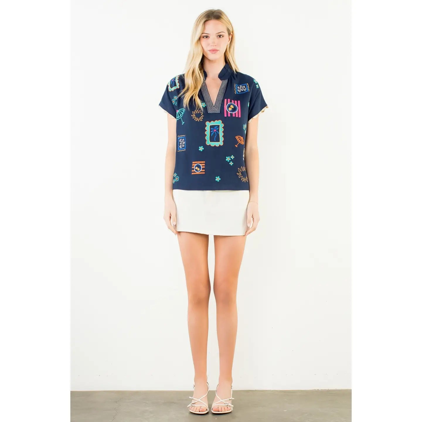 Raya Embroidered Top