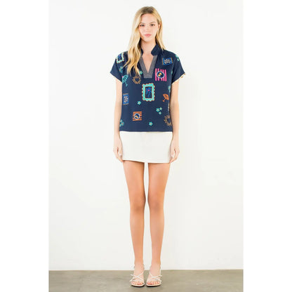 Raya Embroidered Top