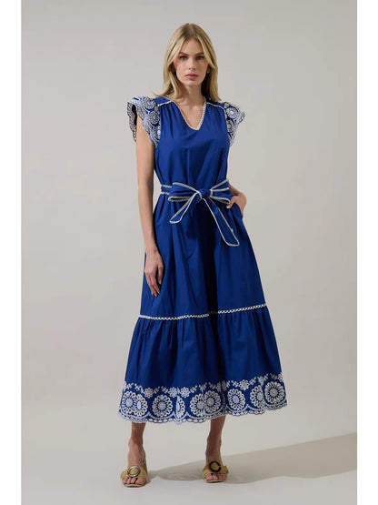 Siera Embroidered Maxi Dress