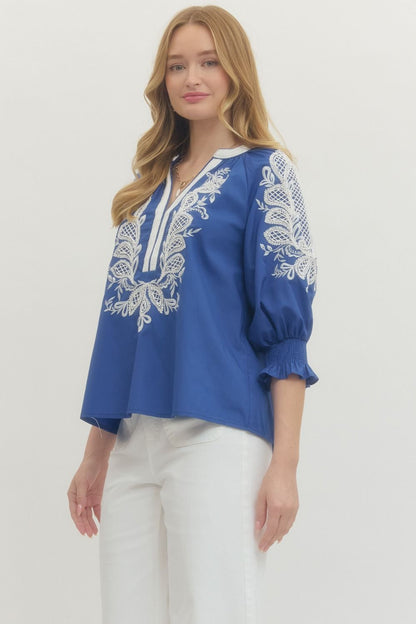 Catelyn Embroidered Top (More Colors)
