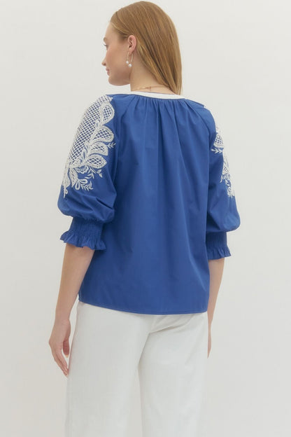 Catelyn Embroidered Top (More Colors)