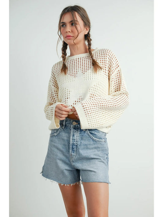 Star Crochet Sweater