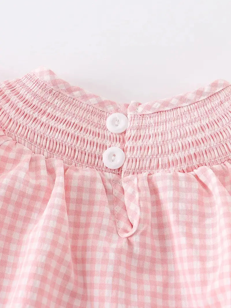 Strawberry Plaid Romper