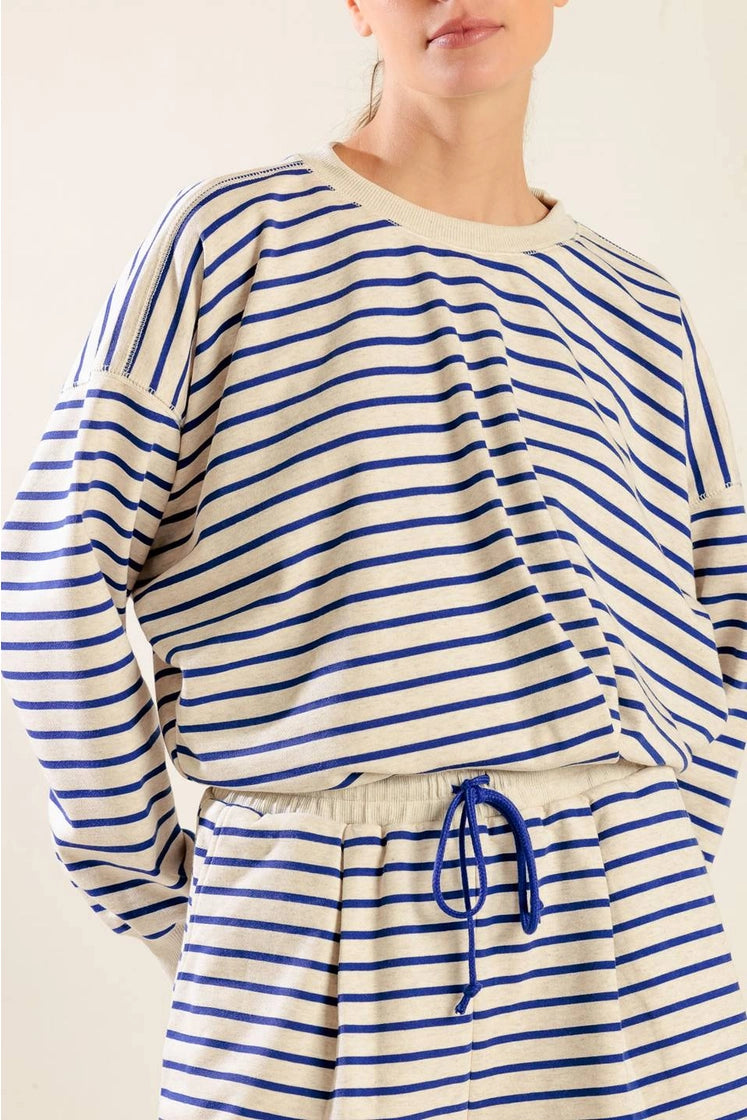 French Terry Striped Top