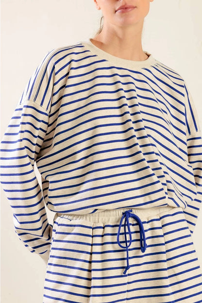 French Terry Striped Top
