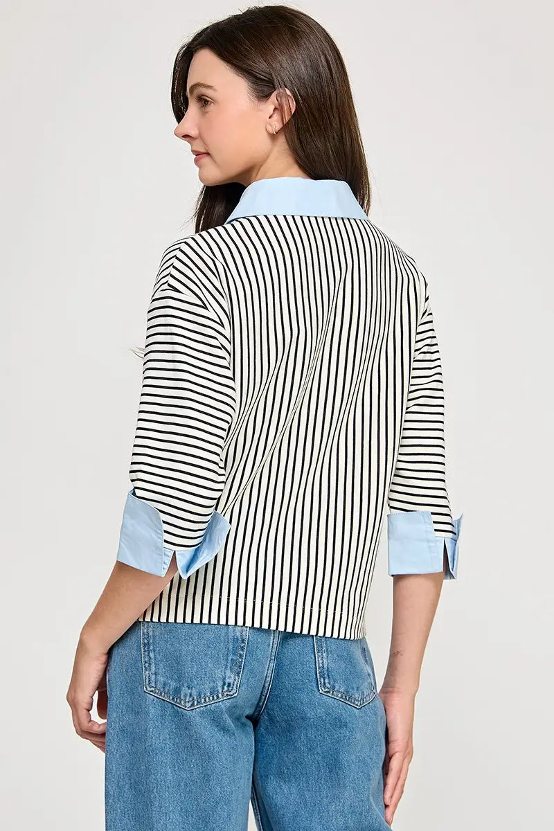 Mallory Contrast Top