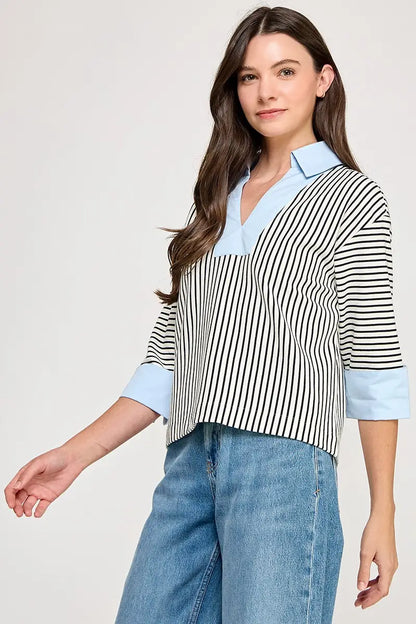 Mallory Contrast Top