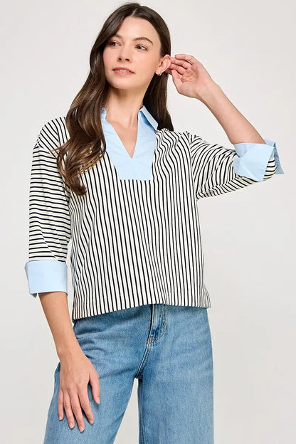 Mallory Contrast Top