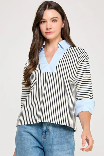 Mallory Contrast Top