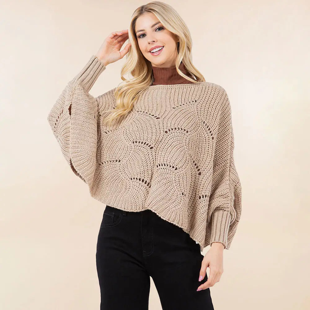 Openwork Loose Knit Sweater (More Colors)