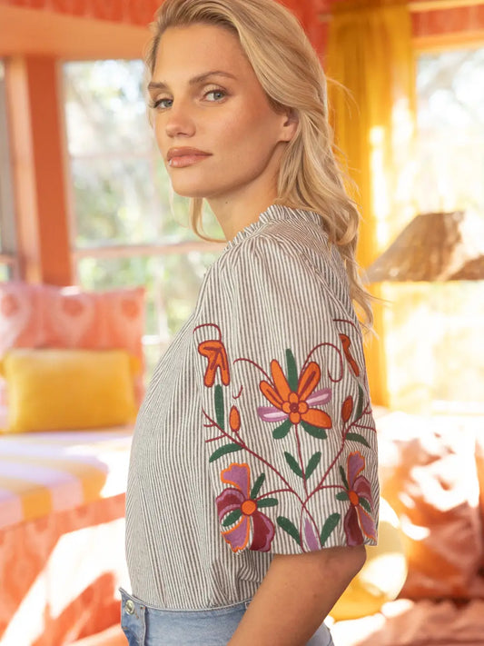 Tabitha Embroidered Top