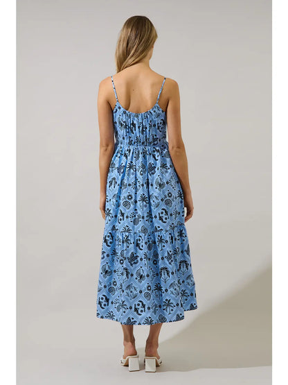 Tamer Ruched Midi Dress