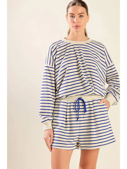 French Terry Striped Short