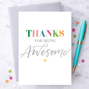 Thanks for being Awesome Card