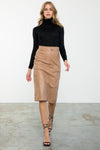 Leather Midi Skirt