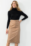 Leather Midi Skirt