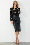 Leather Midi Skirt