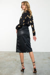 Leather Midi Skirt