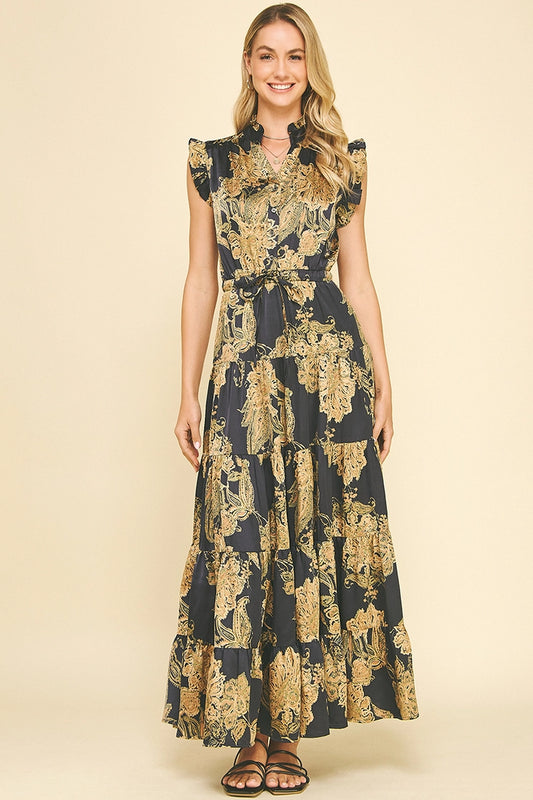 Floral Tiered Maxi Dress