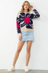 Flower Pattern Sweater