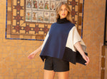 Color Block Poncho