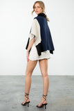 Color Block Poncho