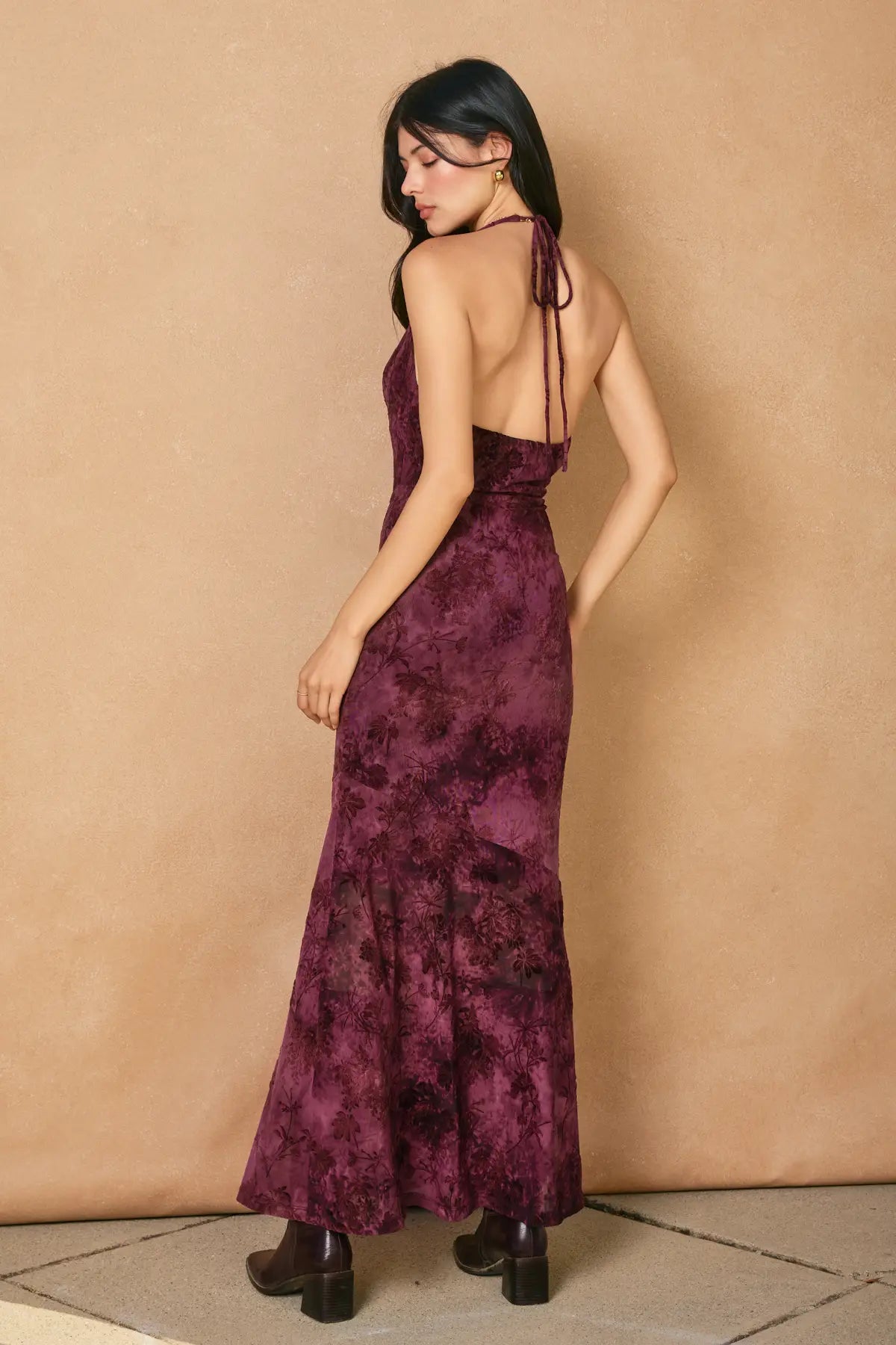 Velvet Drape Dress
