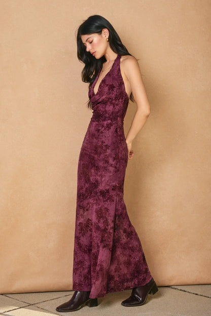 Velvet Drape Dress