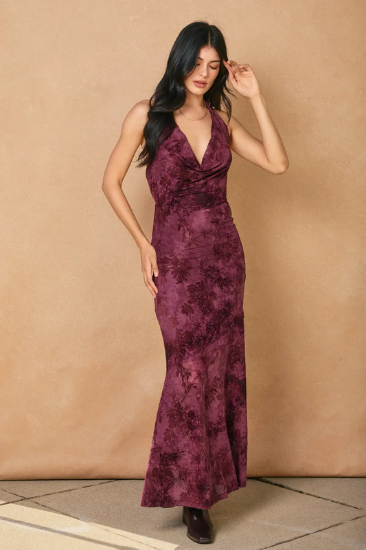 Velvet Drape Dress