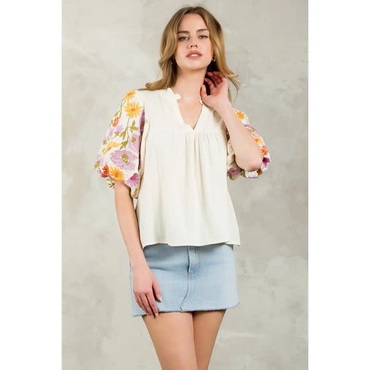 Reese Embroidered Top