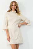 Sleeved Leather Dress