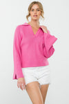Collared Rib Top