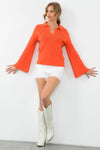 Collared Rib Top