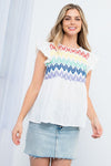 Color Embroidered Top
