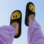 Black Smiley Slipper