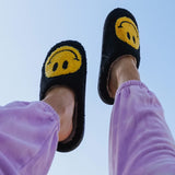 Black Smiley Slipper