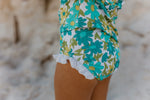 Teal Flower Power Swimsuit
